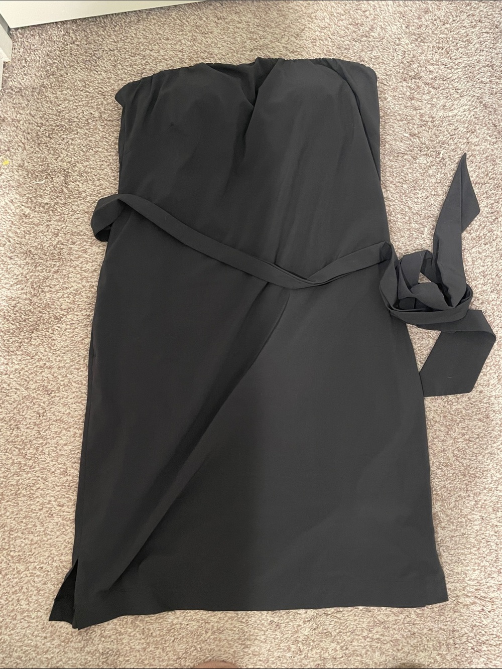 Athleta Black Strapless Dress with Sash size 8